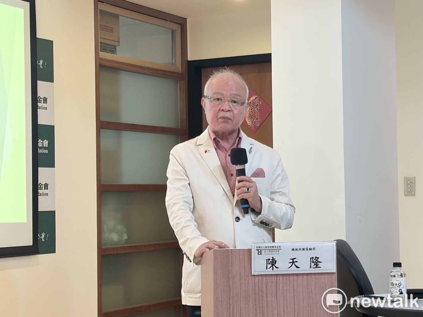  總統府國策顧問陳天隆。 圖：李宣萱/攝 