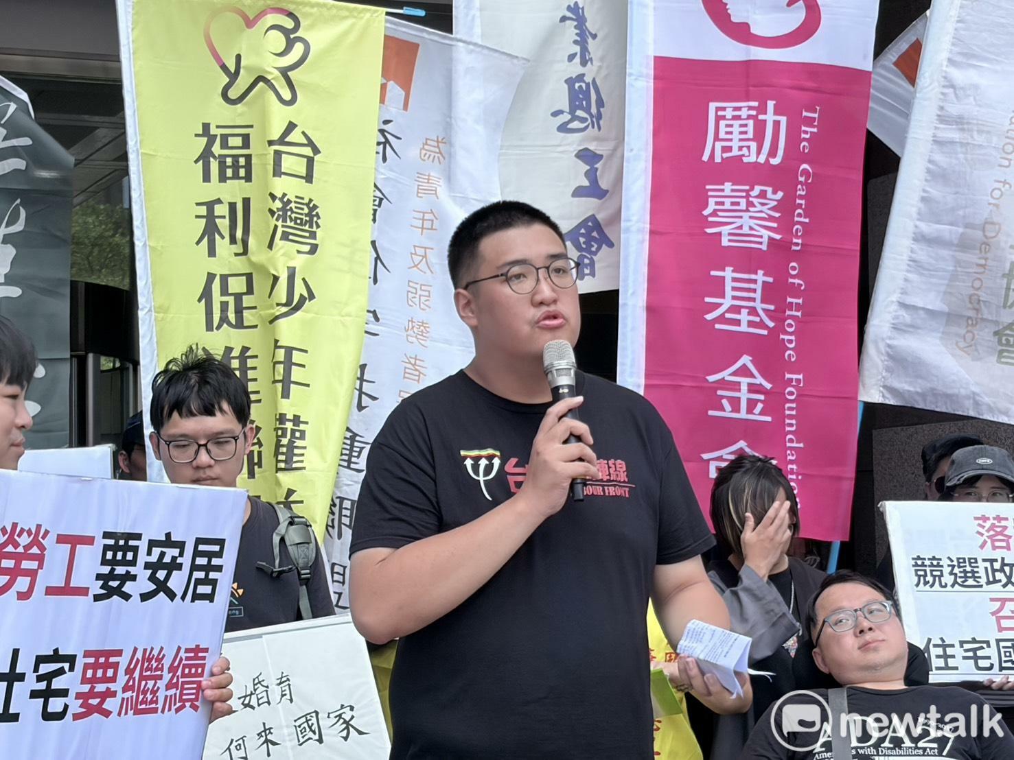  台灣勞工陣線教育推廣部主任馬明毅。 圖：李宣萱/攝 