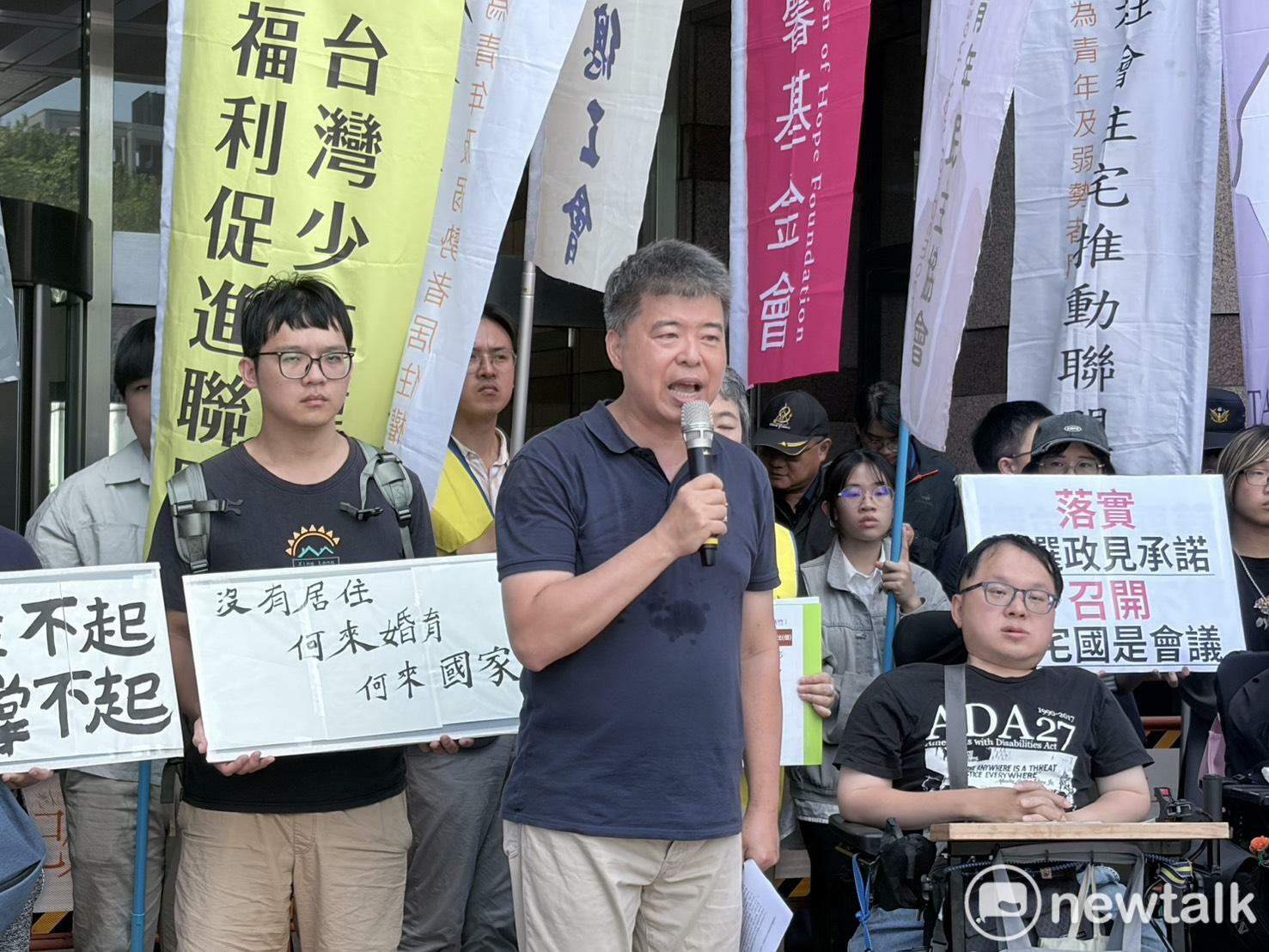  社會住宅推動聯盟召集人孫一信。 圖：李宣萱/攝 