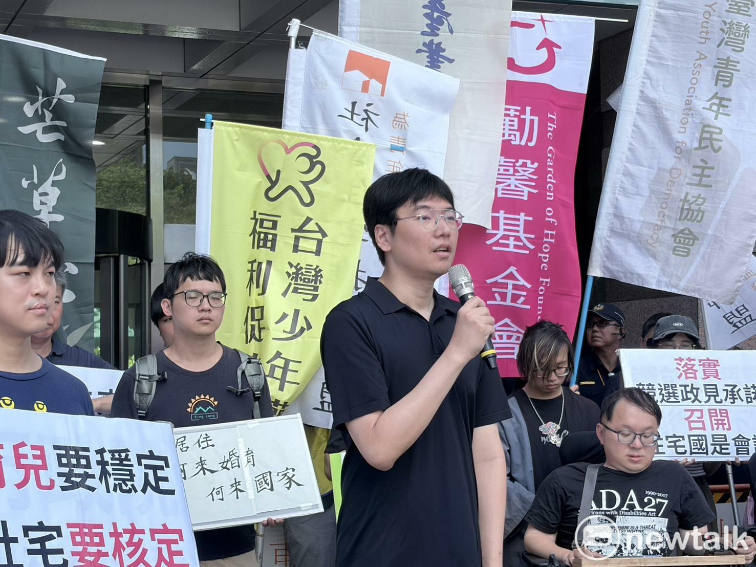  托育及就業政策催生聯盟召集人王兆慶。 圖：李宣萱/攝 