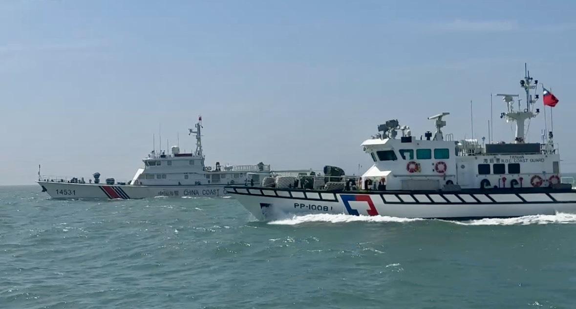  中國海警侵擾金門海域。 圖：海巡署提供 