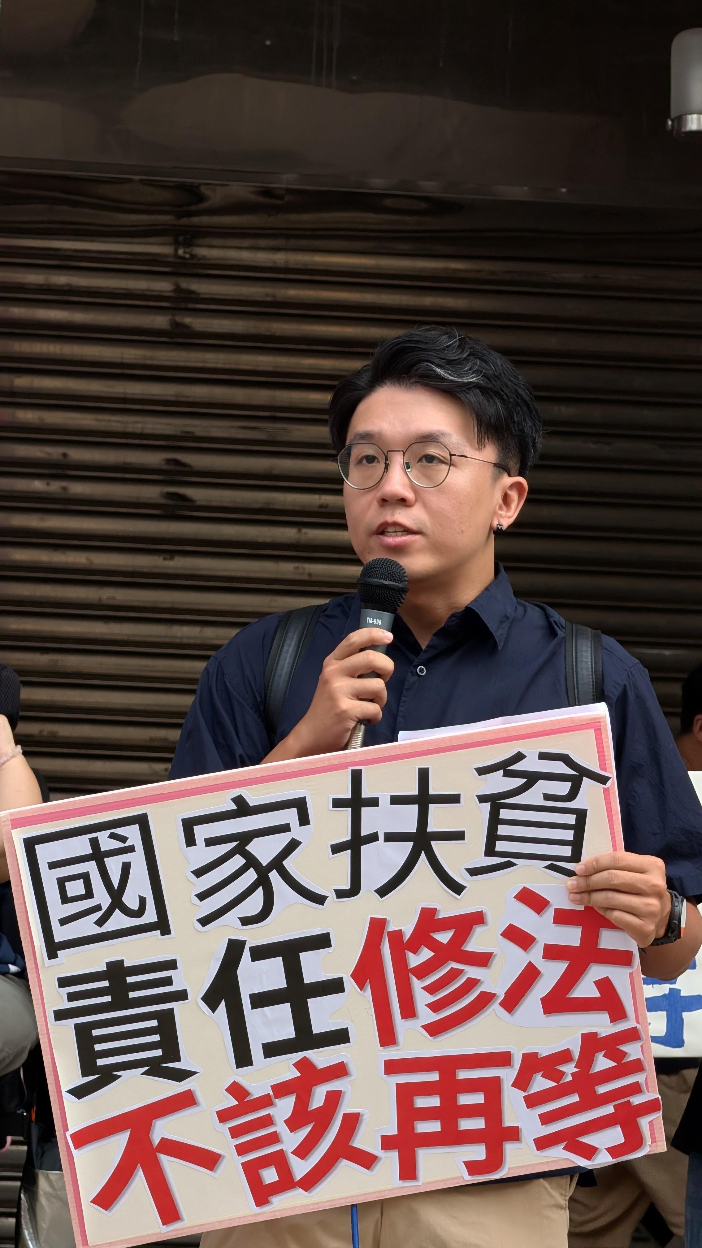  人生百味文化建構協會研究員周上智。 圖：台灣勞工陣線 提供 