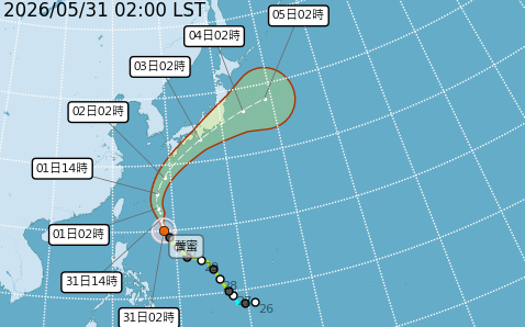 薔蜜估今轉中颱!明起外圍環流挾雨彈 下週五迎梅雨