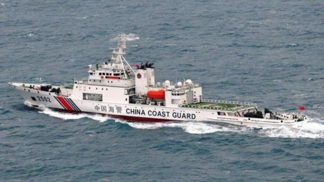  中國海警「岱山號（CCGS 2502）」。 圖：翻攝「X」@PDChinese 