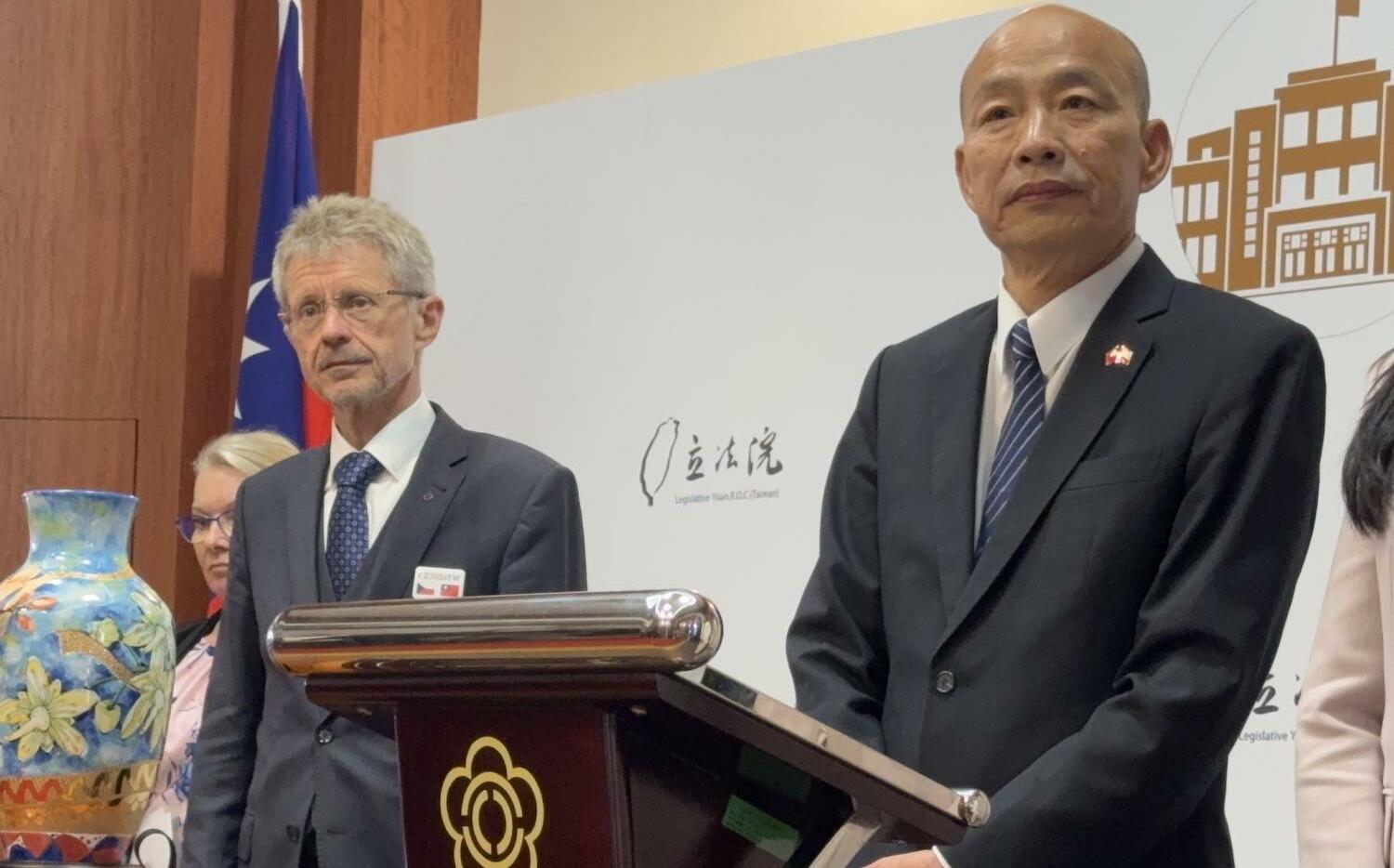 中國強烈譴責韋德齊訪台 韓國瑜:抱歉、造成議長外交困擾
