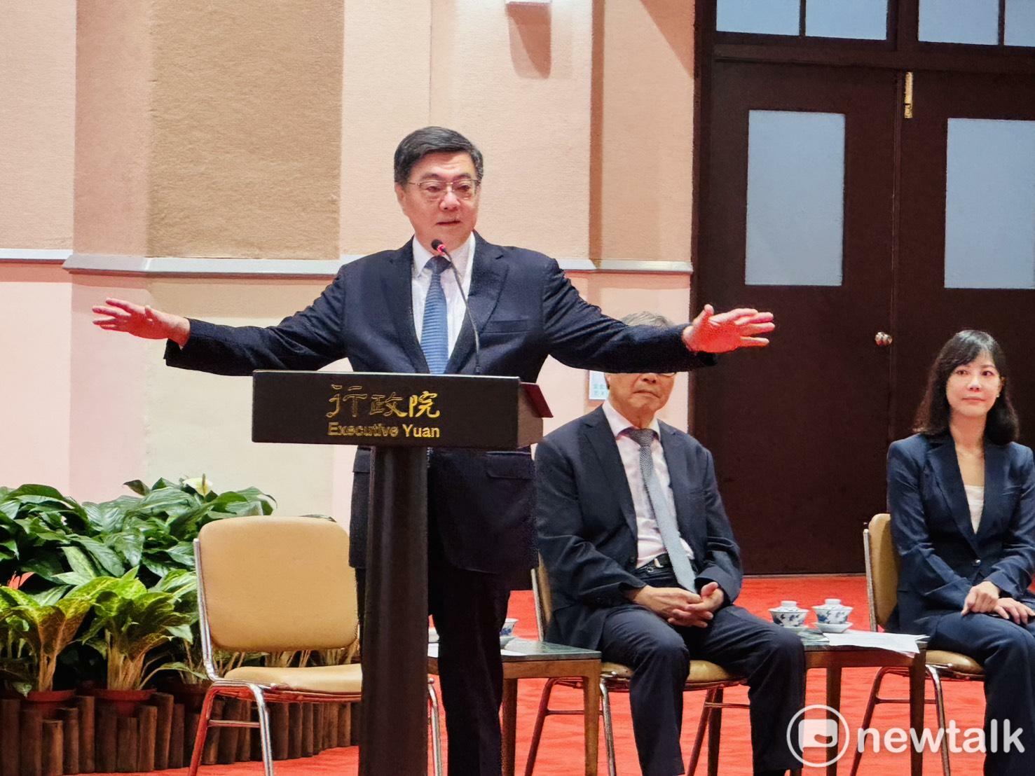  行政院長卓榮泰表示台灣正加速發展，並有信心在不久的將來擠身全球前 20 大經濟體之列。 圖：謝莉慧/攝 