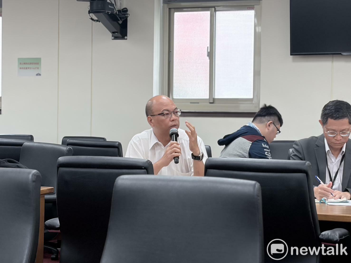  台電再生能源處處長蔡英聖。 圖：李宣萱/攝 