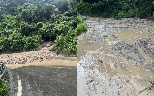 南投仁愛鄉大雨侵襲!投89線連爆土石流、落石