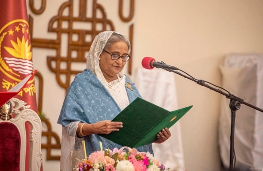  流亡在印度的孟加拉前總理謝赫·哈西娜（Sheikh Hasina）。 圖 : 翻攝自 IC photo 
