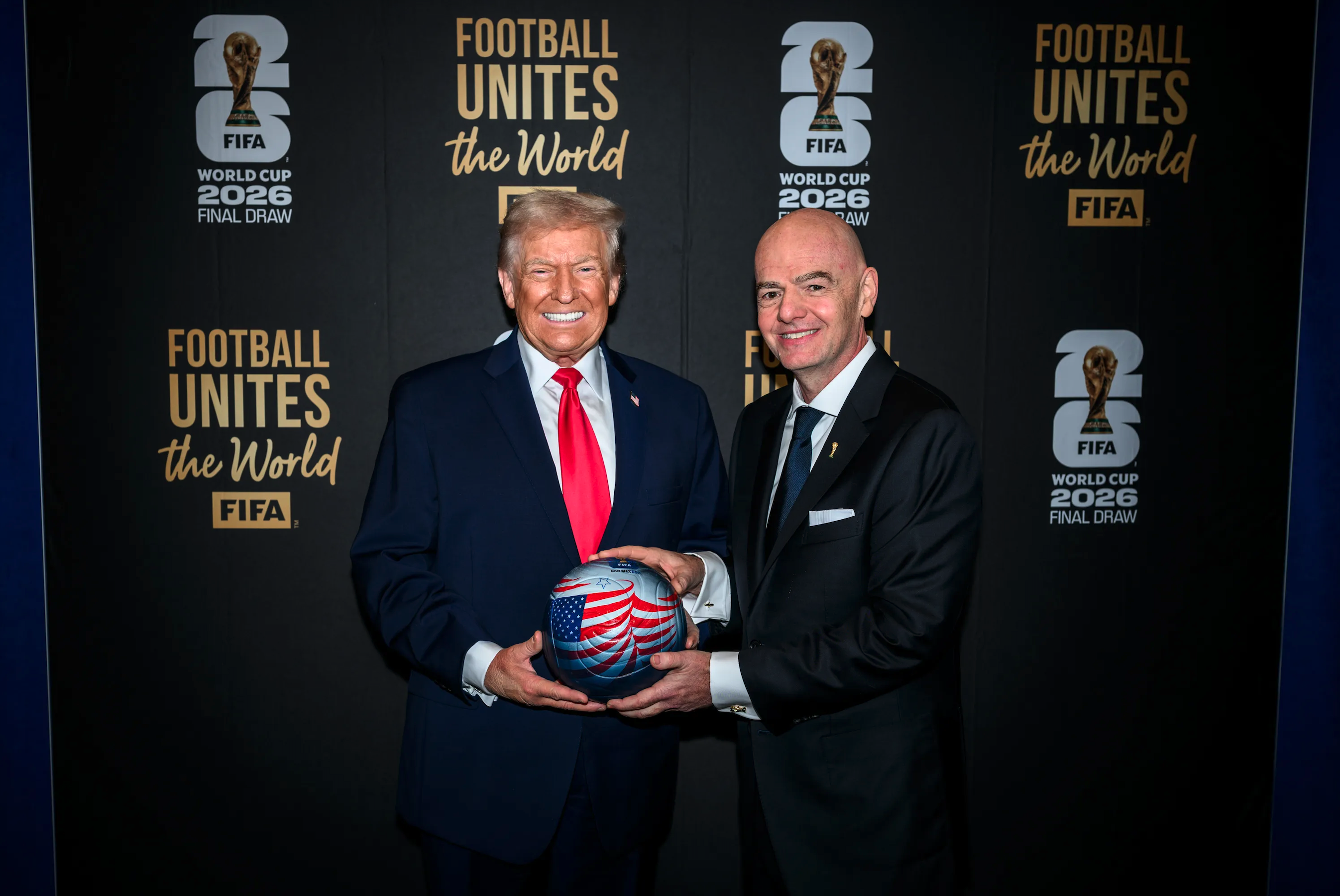  美國總統川普與FIFA主席因凡蒂諾。 圖：翻攝白宮官網（資料照） 