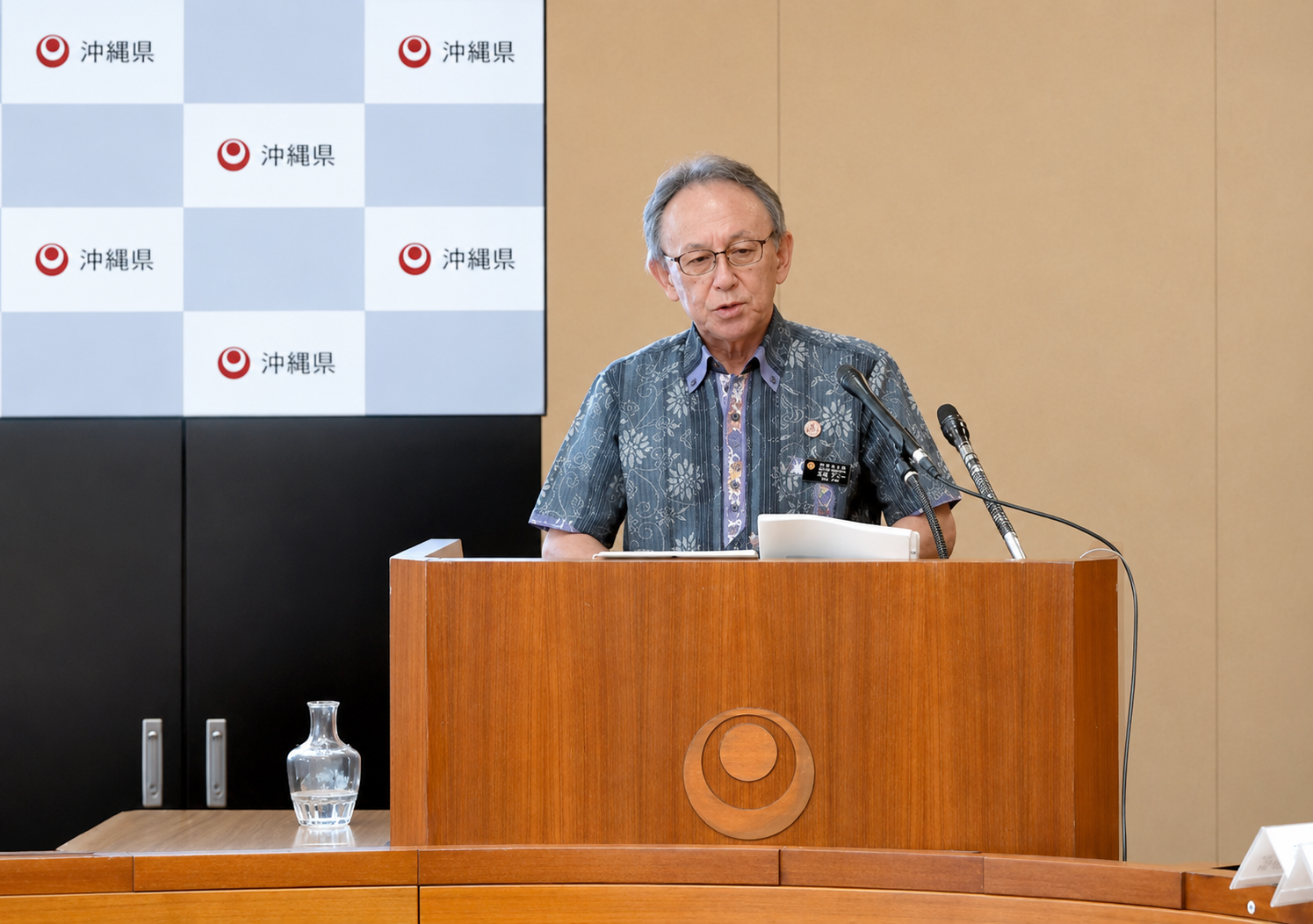  沖繩縣知事玉城丹尼。 圖：翻攝沖縄県公式チャンネルYT 