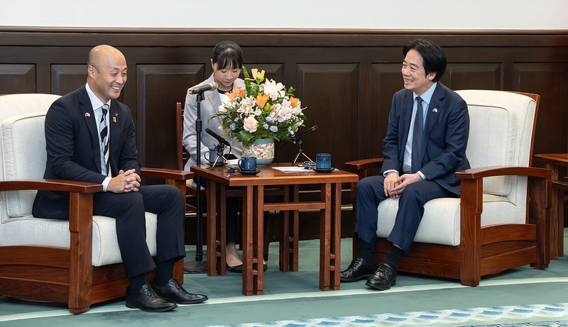  賴清德接見「日本栃木縣日光市長瀨高哲雄一行」。 圖：總統府提供 