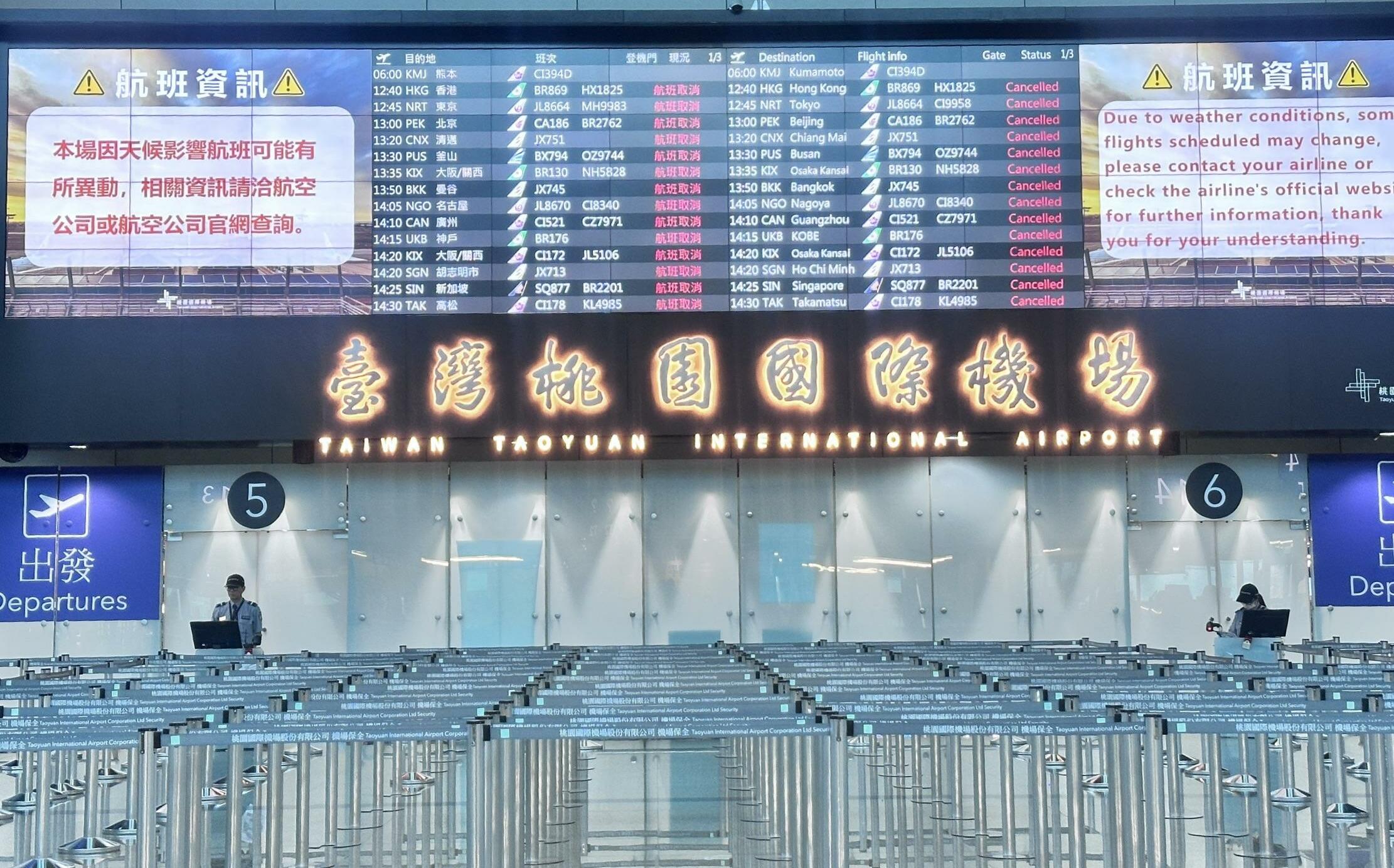 懶人包》巴威颱風亂交通!桃機全航線取消 全台海陸空異動一覽
