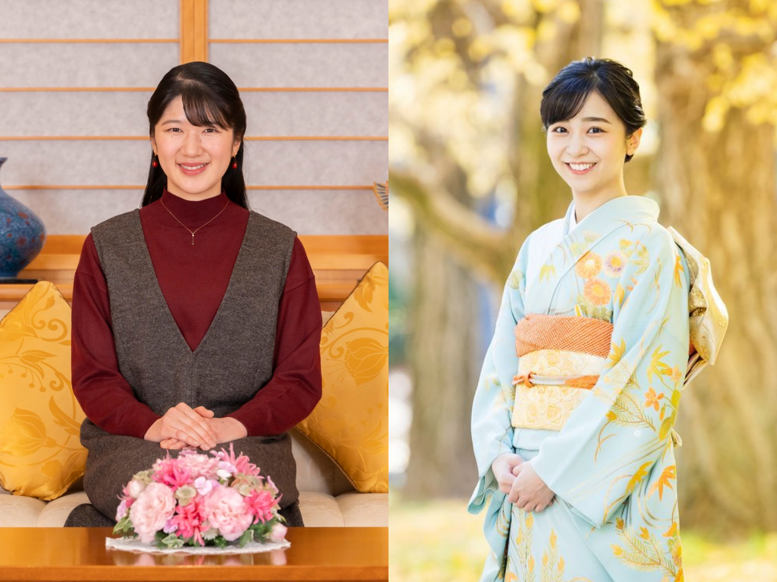  《皇室典範》若修法通過，女性皇族仍可在婚後保留皇籍身份。左為愛子內親王、右為佳子內親王 圖：翻攝自宮內廳官網 