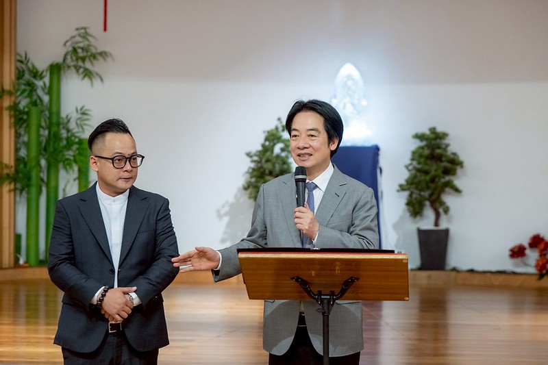  賴清德前往基隆參訪，童子瑋陪同。 圖：總統府提供 