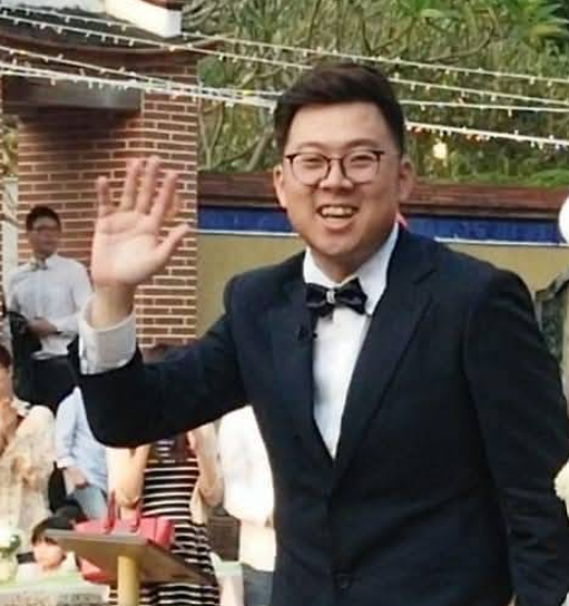 江啟臣在林谷隆的婚禮上公開說曾想挖角他不成。圖：讀者提供
