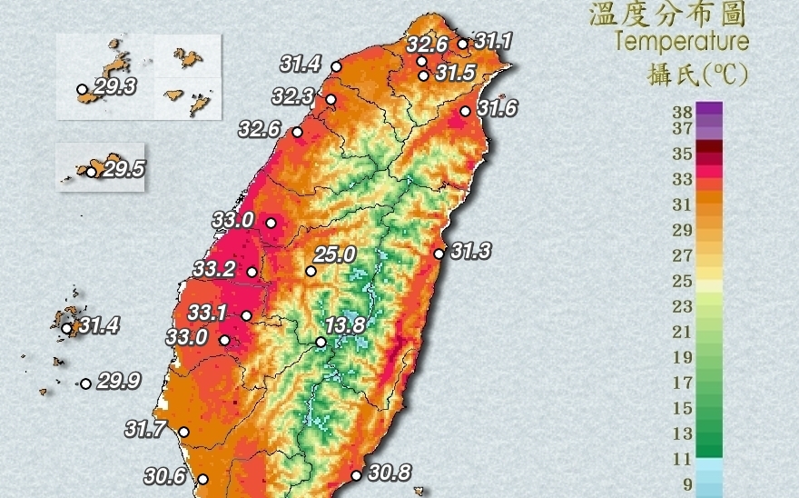 全台高溫上看37度!午後強對流發展 吳德榮:南部不定時降雨