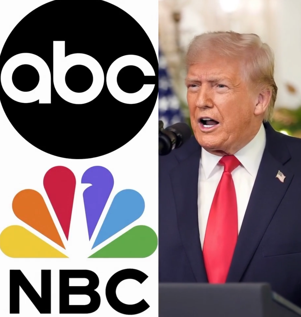  針對 ABC 及 NBC 拒絕在節目中插播演說直播，川普不僅感到憤怒，甚至揚言要撤銷其執照。 圖:翻攝自 X @Bubblebathgirl 
