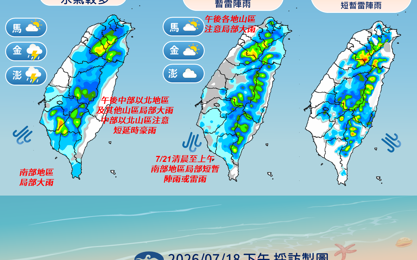 熱帶擾動醞釀中!下週雨區大洗牌 未來一週天氣趨勢一圖看
