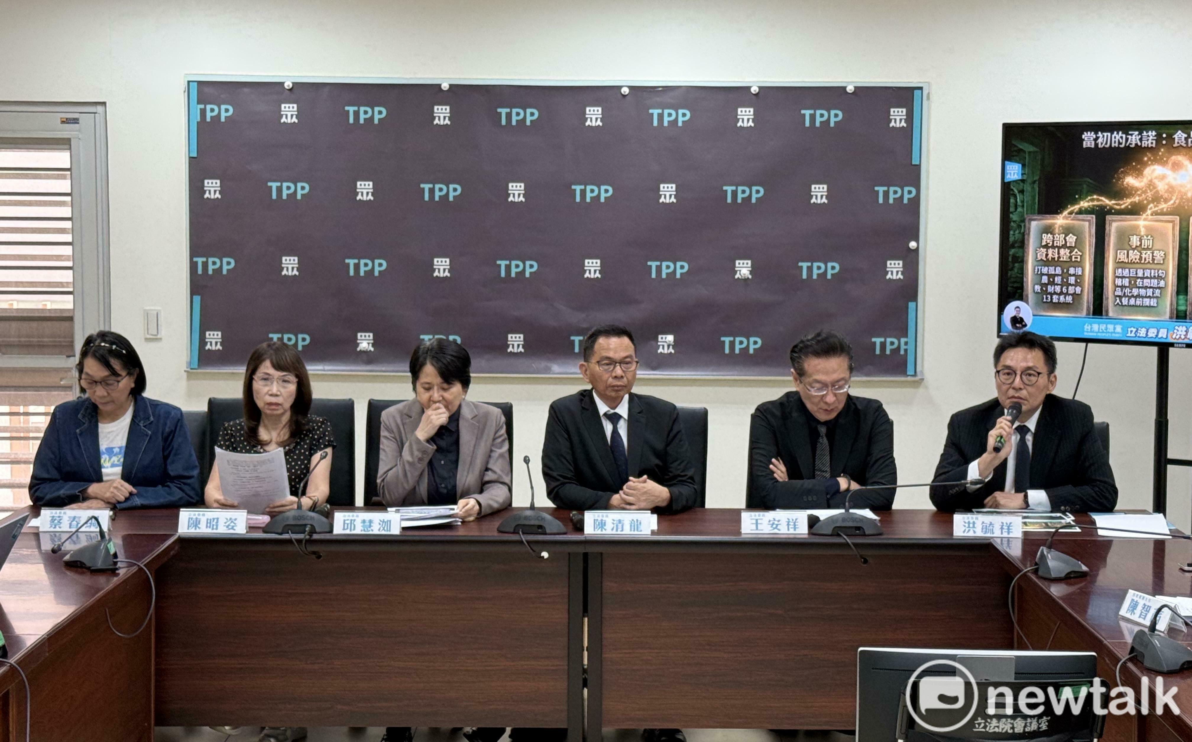 民眾黨提食安法修法方向 要求政府強制抽驗高風險食品