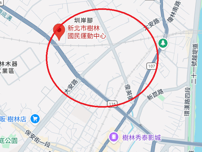  樹林機五地區地點。 圖：翻攝自GoogleMap 