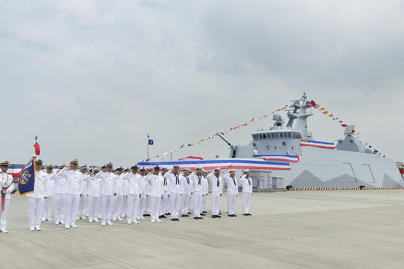  海軍丹江軍艦成軍典禮。 圖：總統府提供 