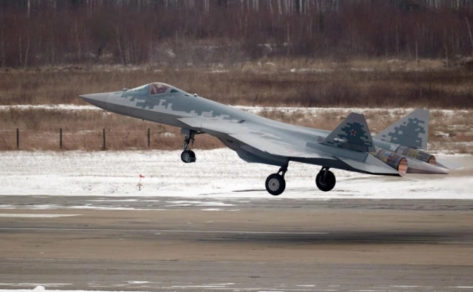  俄軍Su-57戰機。 圖 : 翻攝自零度Military 