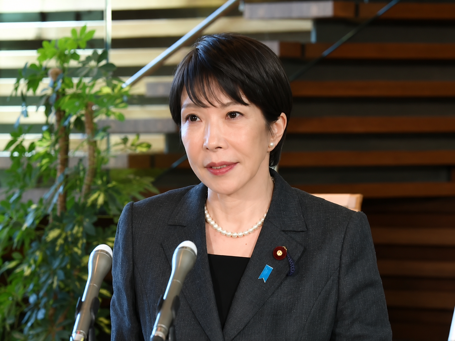 高市早苗將不讓戰爭慘禍再次發生的句型改為使役式表達，暗示她認為日本並非主動發動侵略，而是被捲入戰爭的受害者。 圖：翻攝@Kantei_Saigai Ｘ（資料照） 
