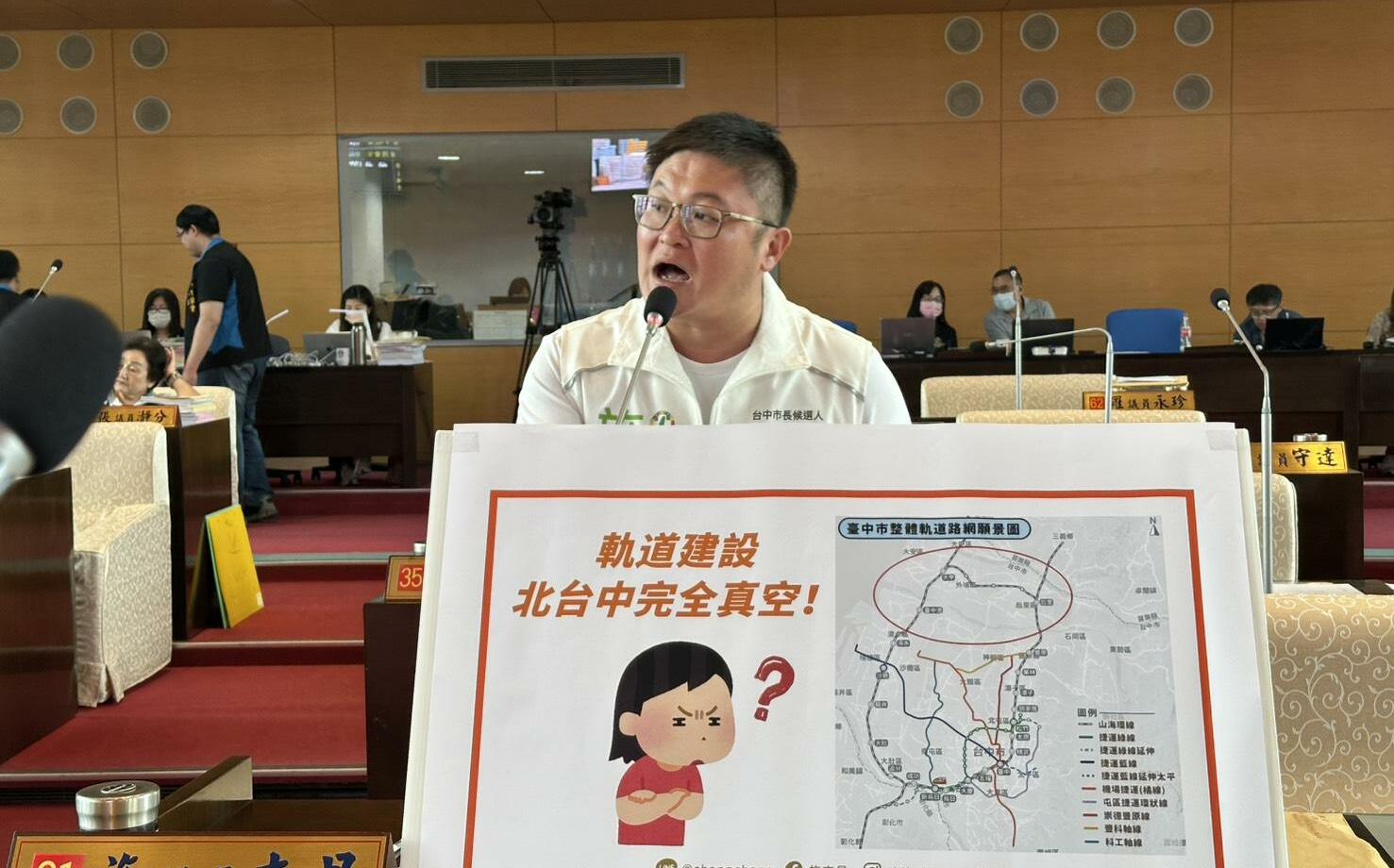 捷運七線齊發獨漏甲安埔 施志昌痛批北台中軌道建設八年零進度