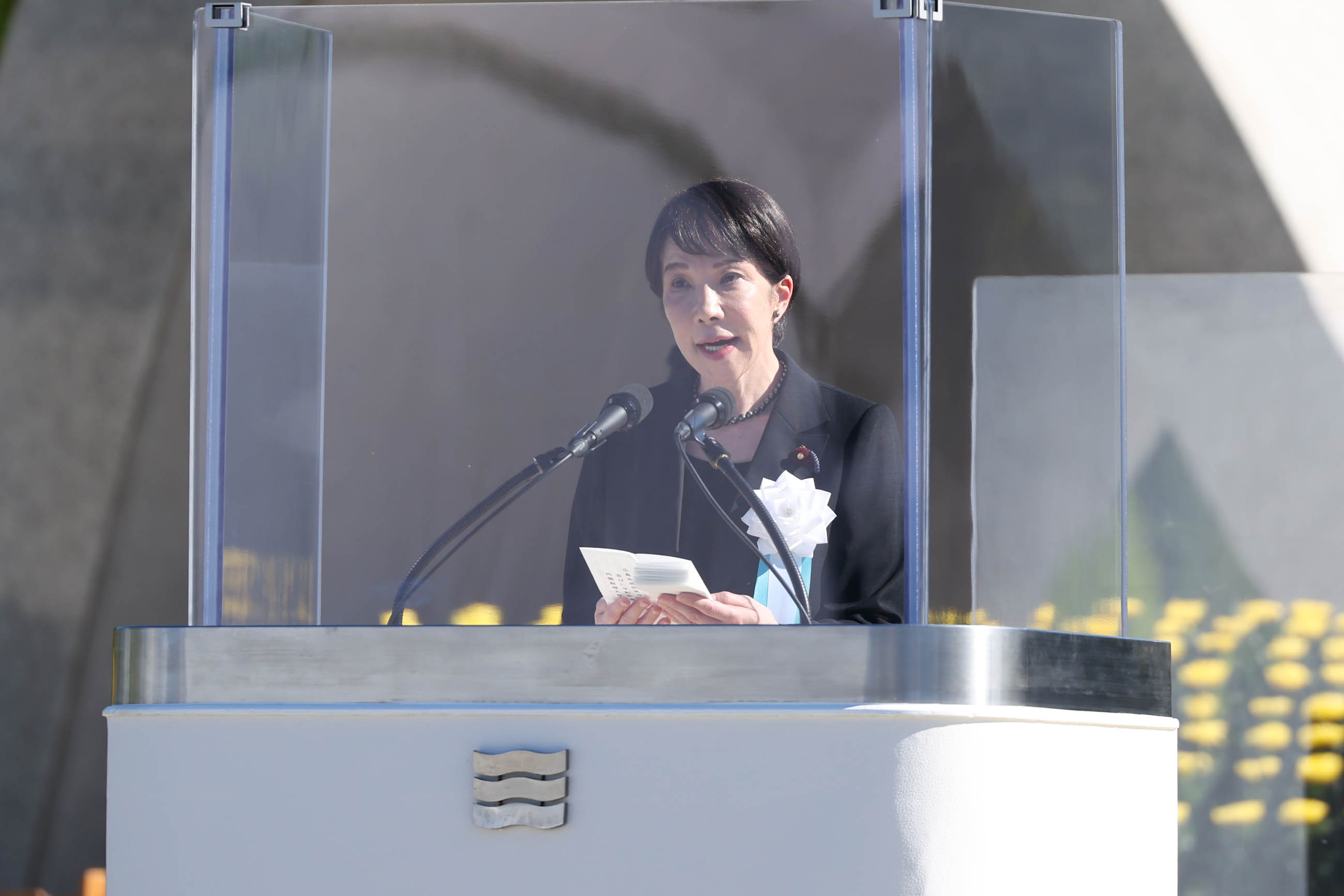 日本首相高市早苗6日出席廣島原爆和平紀念儀式。 圖:翻攝自@takaichi_sanae X 日本首相高市早苗6日出席廣島原爆和平紀念儀式。 圖:翻攝自@takaichi_sanae X