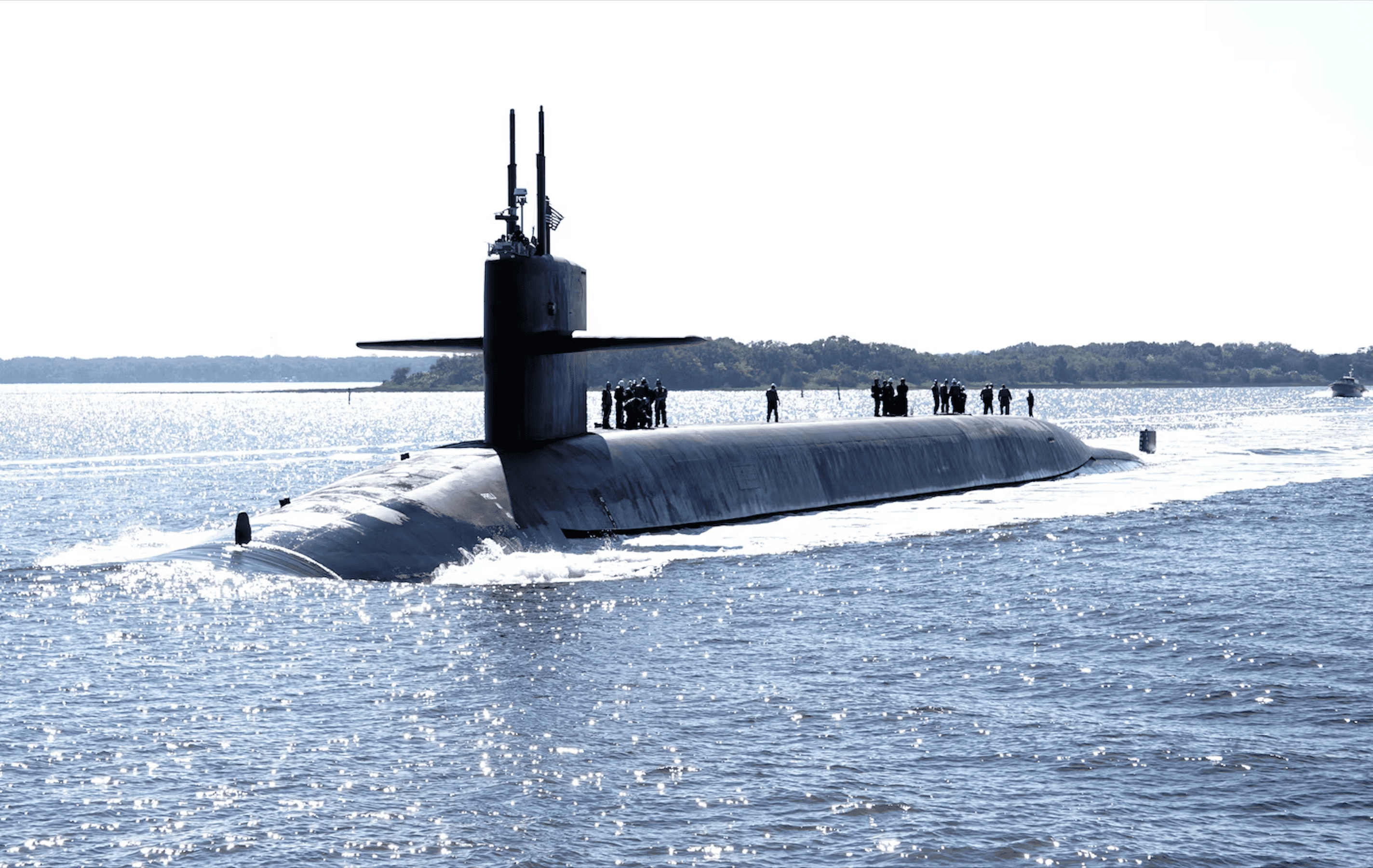  美國海軍俄亥俄級彈道飛彈核潛艦（SSBN），可搭載具核彈頭的「三叉戟II D5」潛射彈道飛彈。 圖：翻攝美國太平洋艦隊官網 