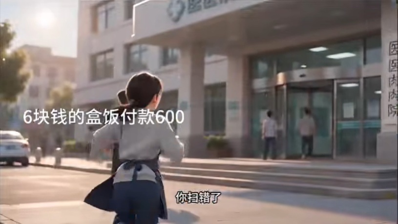  中國AI短劇以個體善心為題材。 圖：翻攝陸網 