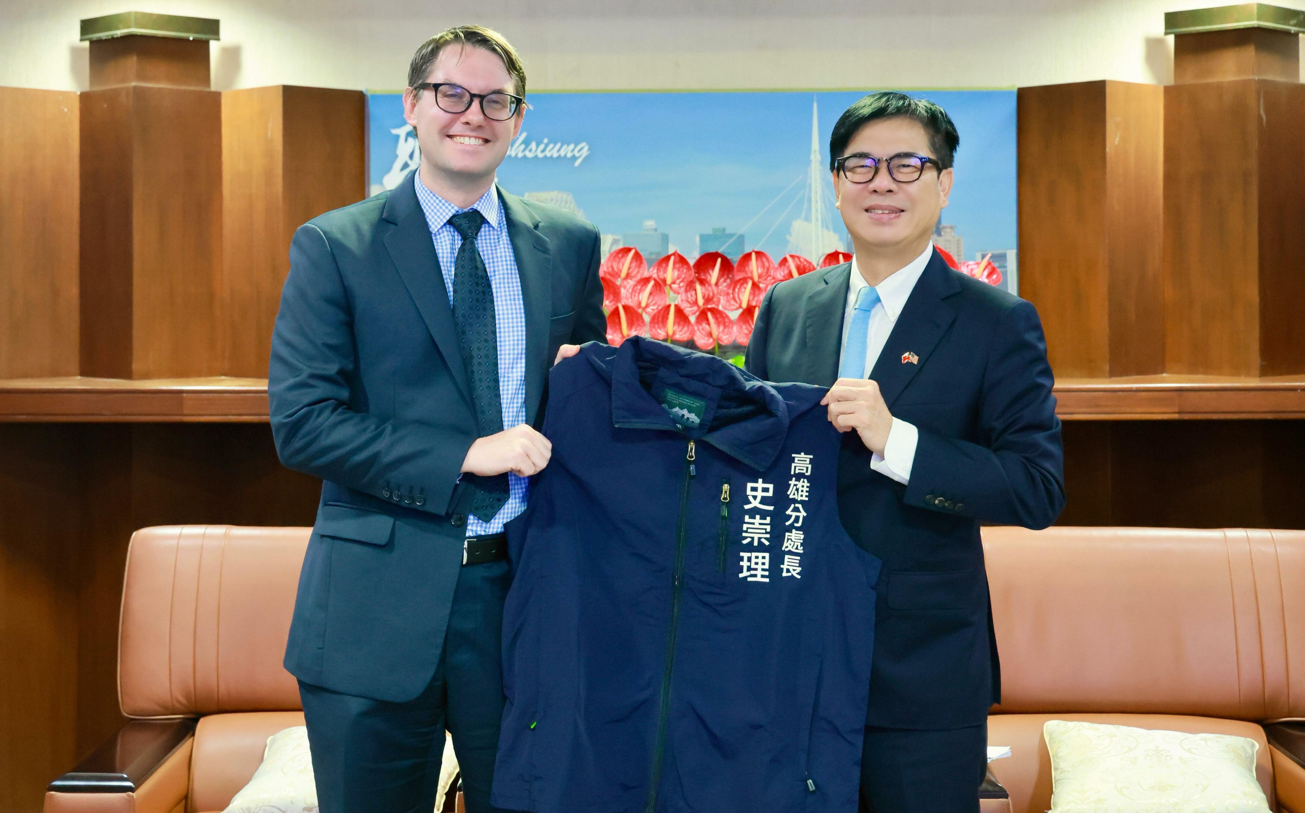 深化台美夥伴關係 AIT新任高雄分處長史崇理拜會陳其邁