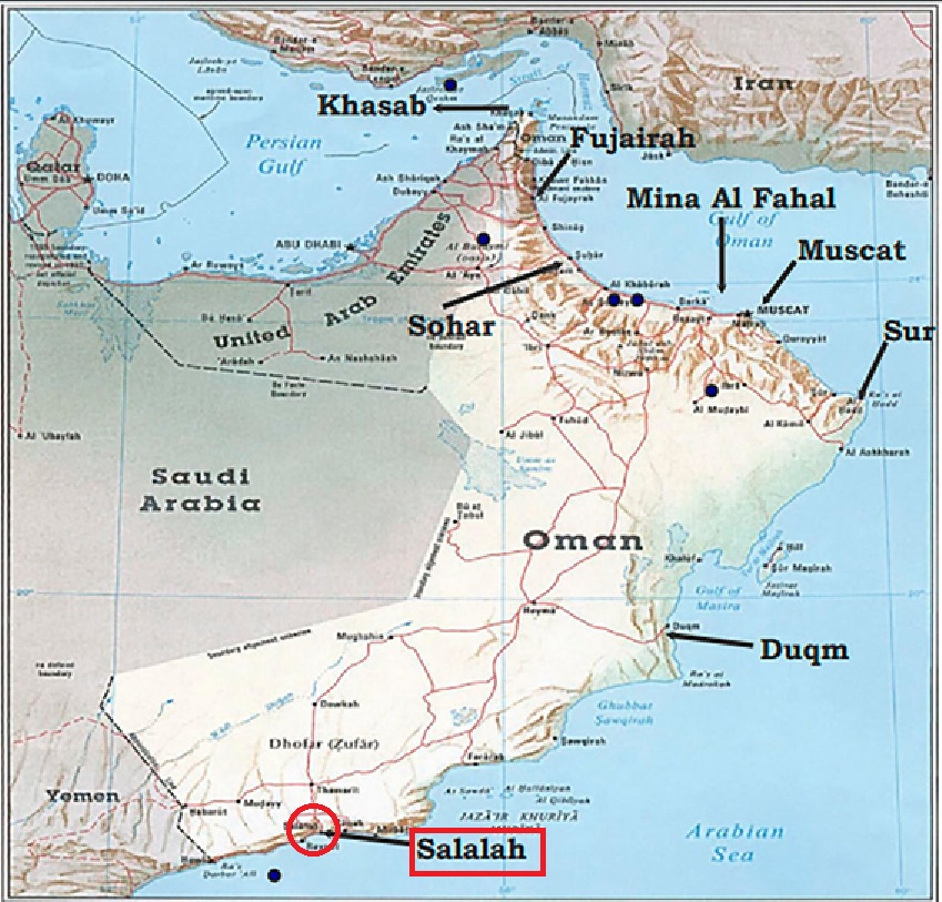  走阿曼的塞拉萊港（Port of Salalah）不用經過荷姆茲海峽和紅海 圖：翻攝自@iyad_elbaghdadi的Ｘ 