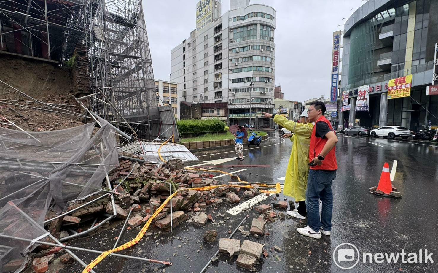 國定古蹟「大東門」因豪雨崩塌 李宗霖籲學習「熊本城」科學復原模式