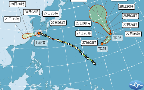 沙德爾颱風海警發布!外圍環流挾西南風水氣襲台 南台灣持續暴雨2週