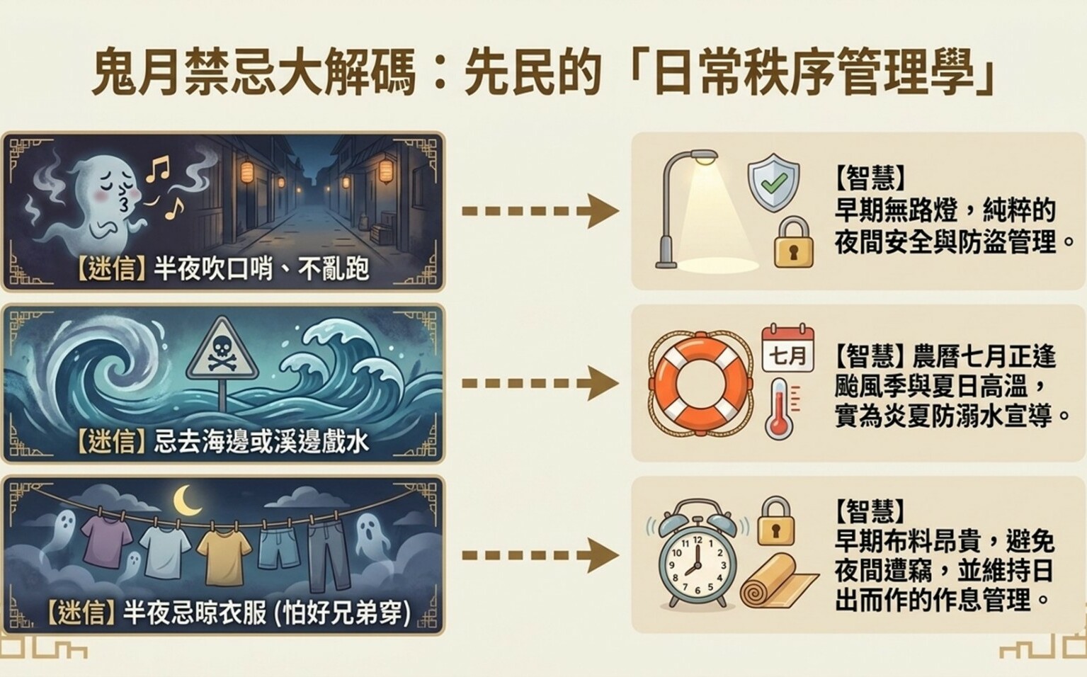 農曆七月的種種禁忌 內政部:不妨趣味看待民俗文化