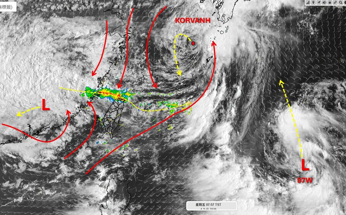 為何北台灣早上大雨狂轟?專家點出南北風交會:可能還要持續一段時間