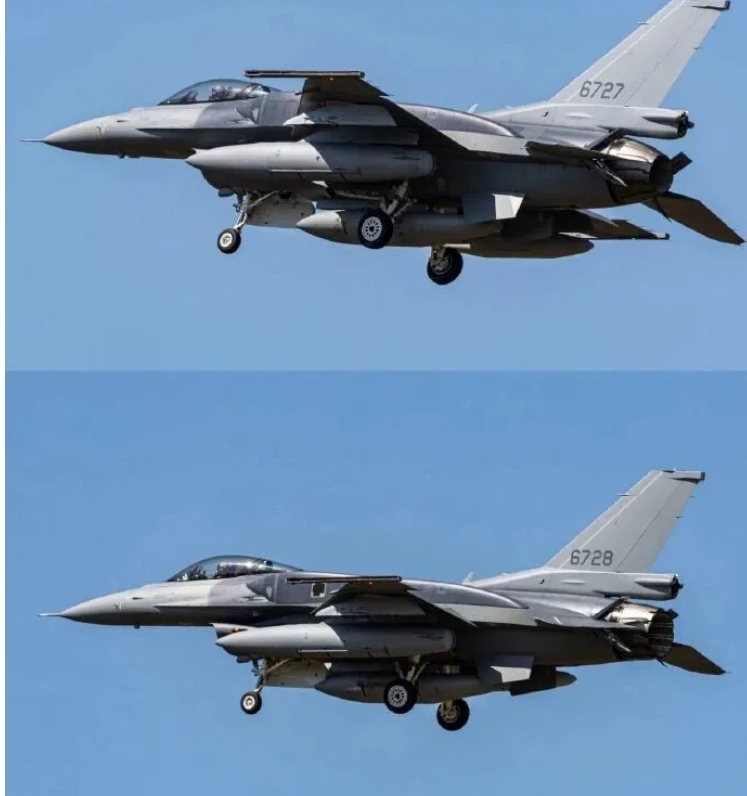 美軍售台的F-16V戰機停在夏威夷，未如原先預定交付給台灣。 圖 : 翻攝自瑤音萬里 