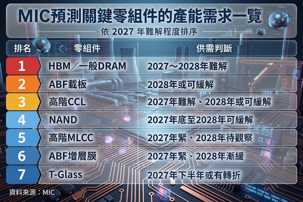 AI越紅供應越緊 2027半導體「缺料大魔王」點名了