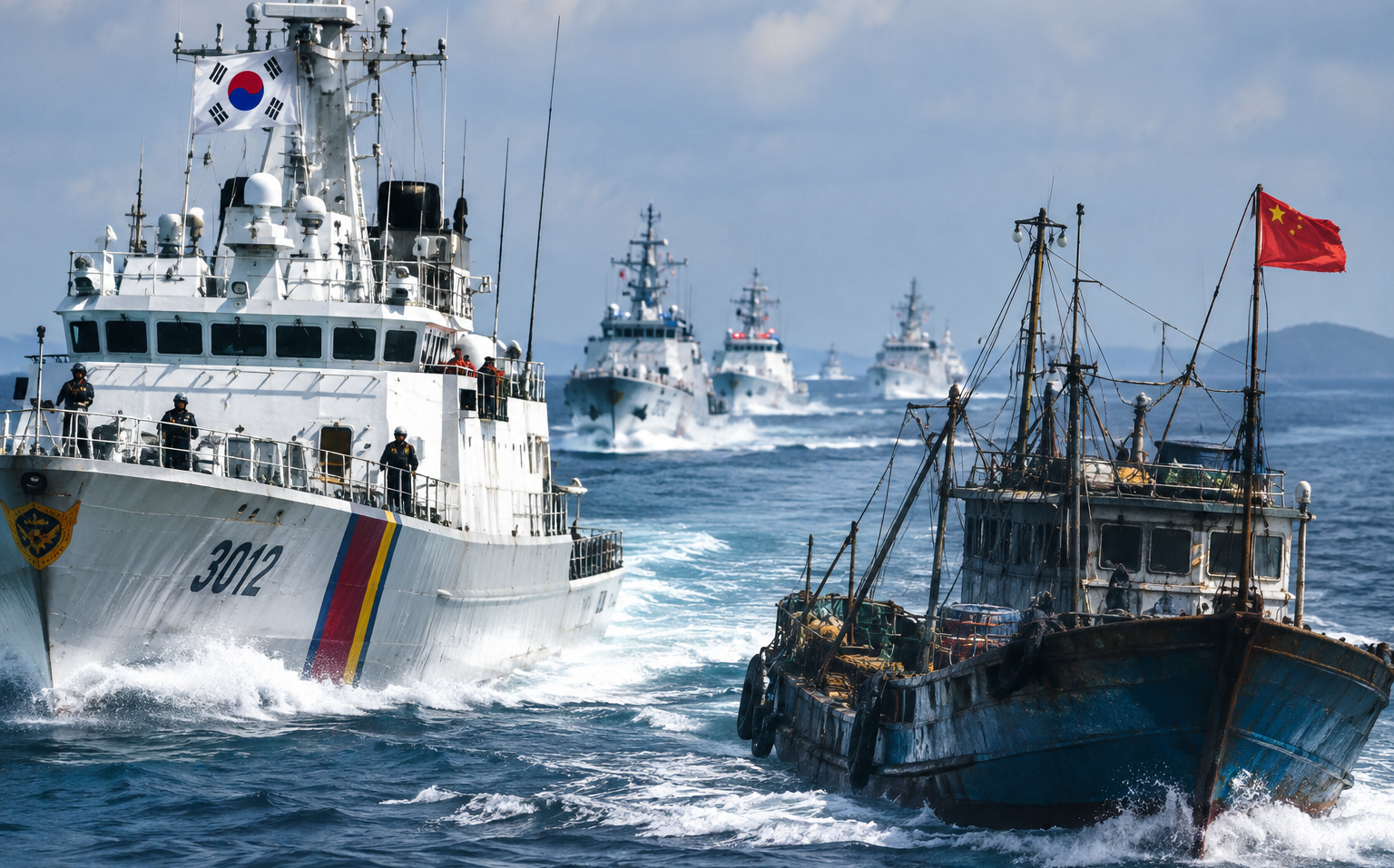 中國漁船越界!韓海警驅離91艘、1艘遭扣