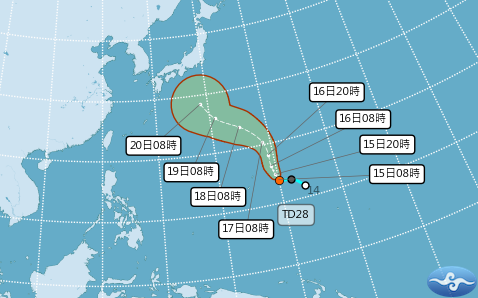 準「杜鵑颱風」最快今日成颱!下週拋物線轉向日本 最新路徑一圖看