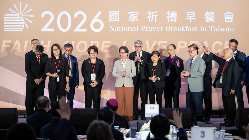  蕭美琴出席「2026國家祈禱早餐會」。 圖：總統府提供 