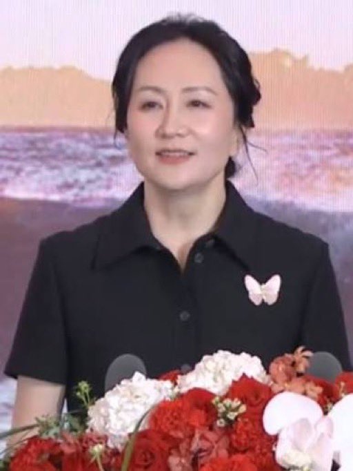  華為副董事長孟晚舟。 圖：翻攝自 X @LucyZha94759559 