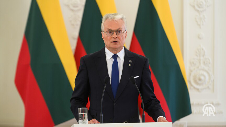  立陶宛總統瑙塞達（Gitanas Nausėda）。 圖：翻攝自 X @anadoluagency 