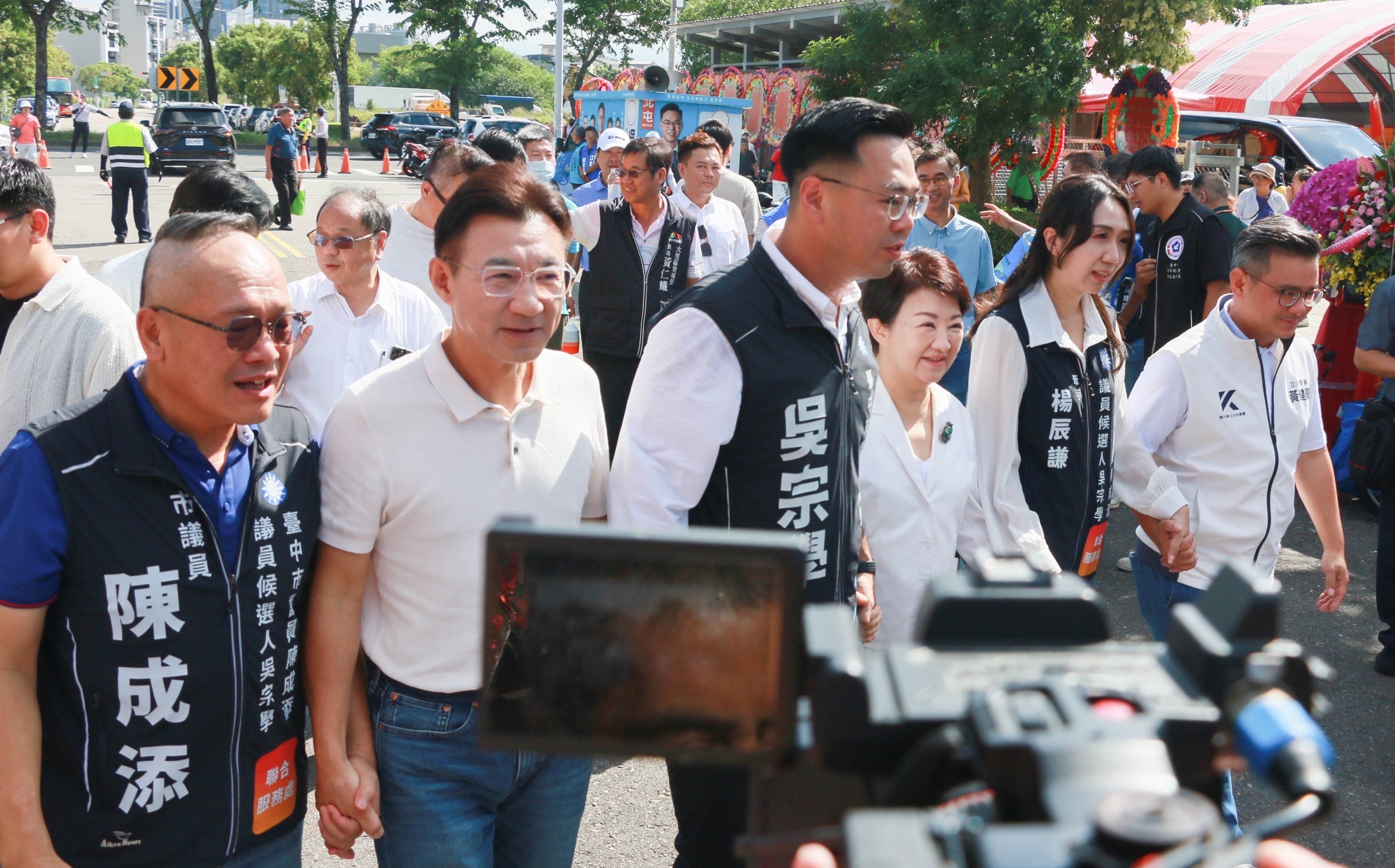 胡志強盧秀燕同台力挺!江啟臣趕場輔選喊大台中「要強要勇」