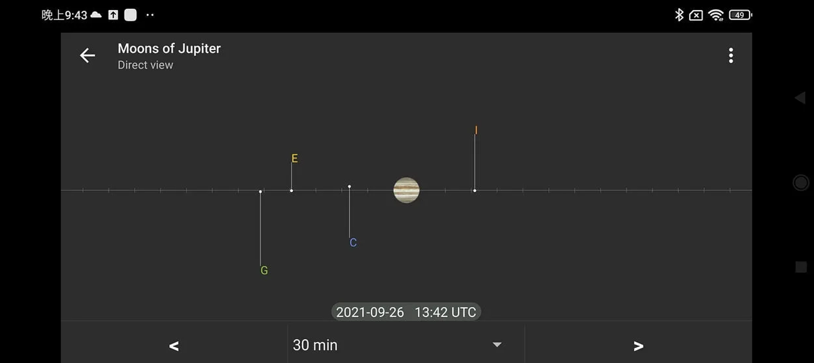  觀測之後，再用工具協助辨認木星衛星的位置。 圖：數位楠/提供