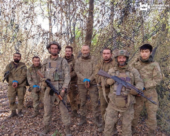  烏軍在「維瓦爾第」行動中俘虜大批俄軍士兵，其中甚至出現了中國籍的傭兵。 圖：翻攝自 @NiKiTa_32156 X 帳號 