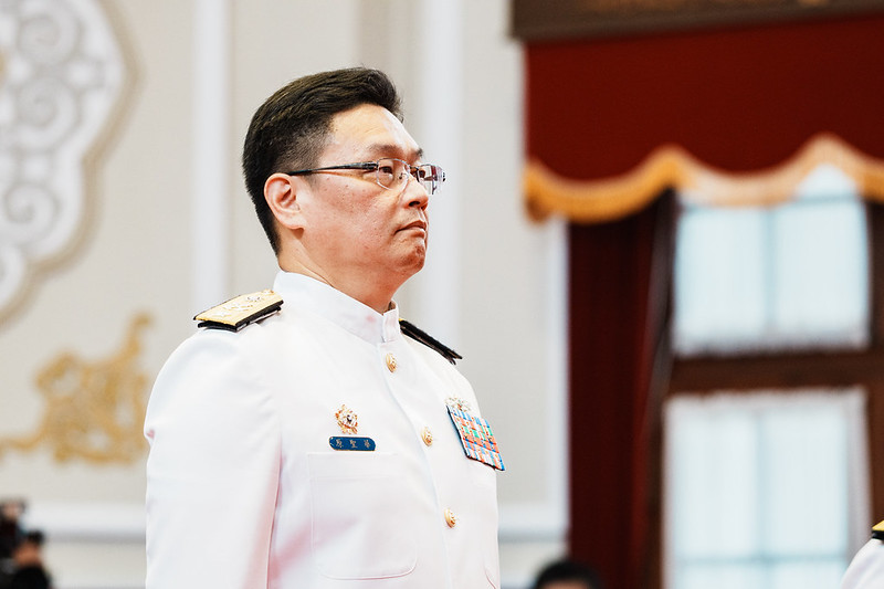  原聖華將軍晉任中將。由海軍司令部副參謀長調陞海巡署副署長。 圖：總統府提供 