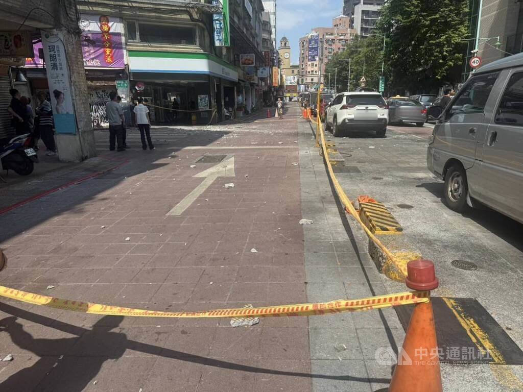 北市寧夏夜市旁大樓磁磚掉落 建管處將限期修繕、依法裁處